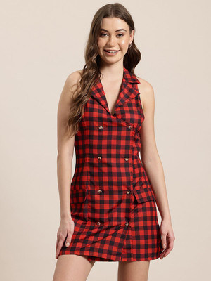 HERE&NOW Women Bodycon Red Mini/Short Dress