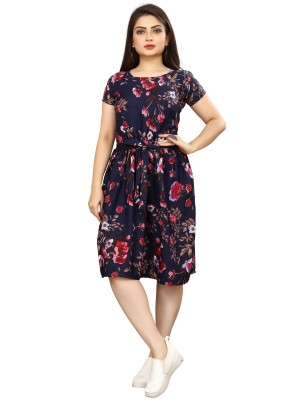 pavitra fashion Women A-line Blue Dress