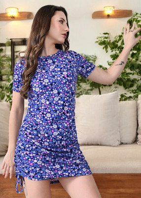 METRONAUT Women Bodycon Blue Above Knee/Mid Thigh Length Dress