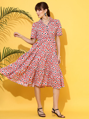 Sheetal Accociates Women Shirt Pink Midi/Calf Length Dress