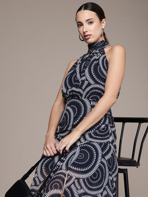 French Connection Women A-line Blue Maxi/Full Length Dress