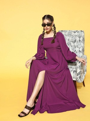 Raiyani Fashion Flared/A-line Gown(Purple)