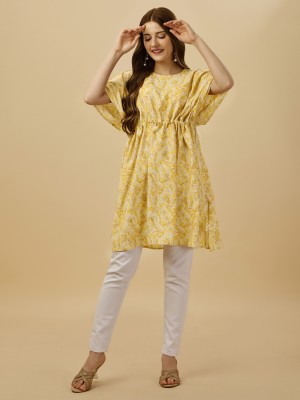 GUFRINA Women Kaftan Yellow, White Dress