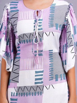 Highlight fashion export Women Fit and Flare Purple Midi/Calf Length Dress