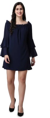 MVC ENTERPRISE Women A-line Dark Blue Dress