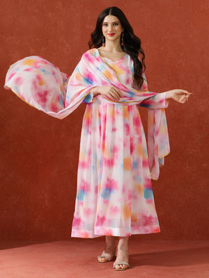 QSH Women Gown Multicolor Maxi/Full Length Dress