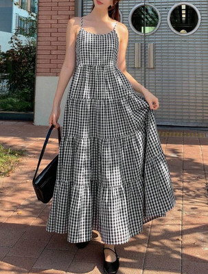 Tamina Women A-line Pink Maxi/Full Length Dress