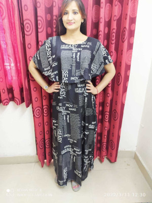 O Madam Women Maxi Black Full Length Dress