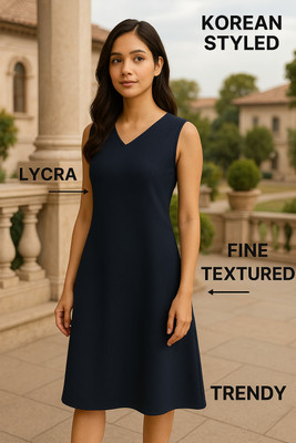 Matangeez Women Bodycon Blue Knee Length Dress