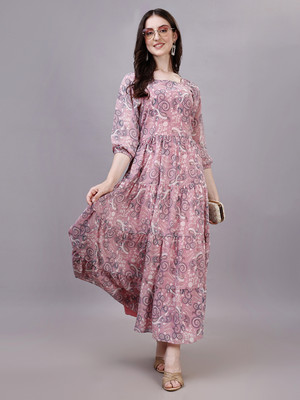 BEELEE TYPS Flared/A-line Gown(Pink)