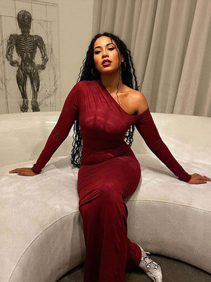 OUTZIDR Women Bodycon Maroon Ankle Length Dress