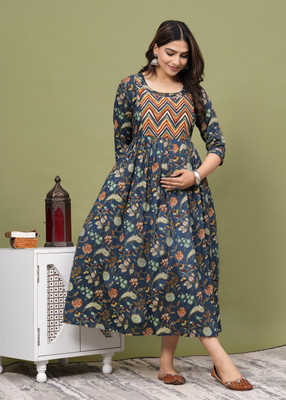 BHAGWATI TEXTILES Women A-line Black Midi/Calf Length Dress