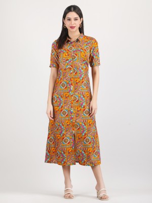 vechii Women Shirt Multicolor Dress