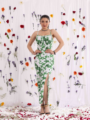 TANDUL Women Bodycon Multicolor Ankle Length Dress