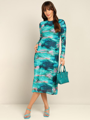 Dressberry Women Bodycon Multicolor Midi/Calf Length Dress