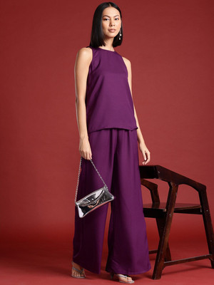 all about you Women Tube Purple Maxi/Full Length Dress