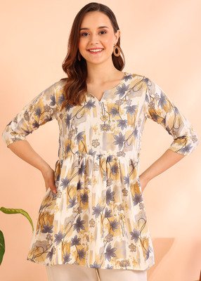 DSK STUDIO Casual Floral Print Women Multicolor Top