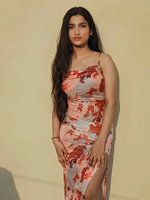 TANDUL Women Bodycon Multicolor Maxi/Full Length Dress