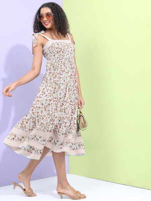 Tokyo Talkies Women A-line Blue Midi/Calf Length Dress