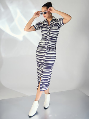 Uptownie Lite Women Bodycon Blue Midi/Calf Length Dress
