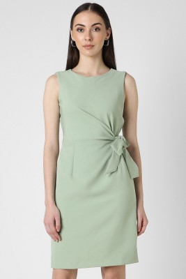 VAN HEUSEN Women Fit and Flare Green Dress