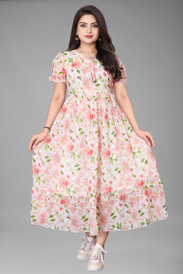 Bhadani Women Maxi Multicolor Full Length Dress