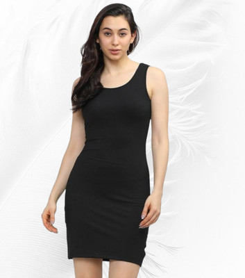 Osma fashion Women Bodycon Black Above Knee/Mid Thigh Length Dress