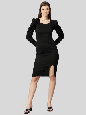 HEMANG FASHION Women Bodycon Black Dress