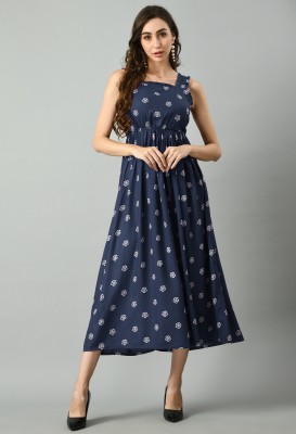 Daevish Women Maxi Blue Dress