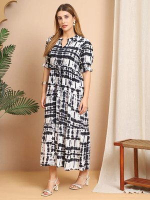 FabFinds Women A-line Black Maxi/Full Length Dress