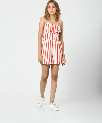 ONLY Women Fit and Flare Brown Mini/Short Dress