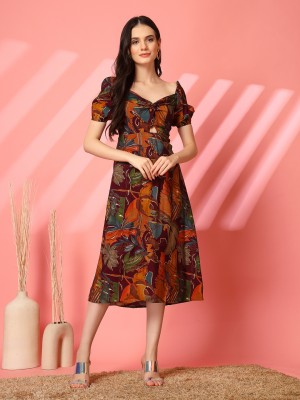 AAYU Women A-line Multicolor Dress