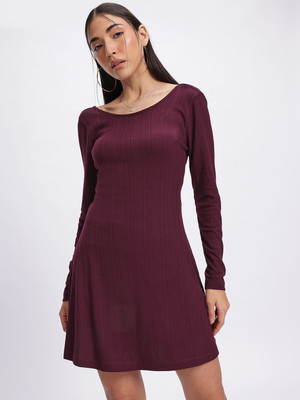 Glitchez Women Sheath Brown Mini/Short Dress