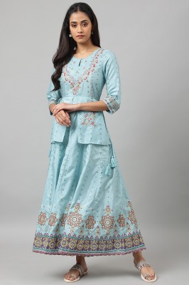 W Women Ethnic Dress Light Blue Dress