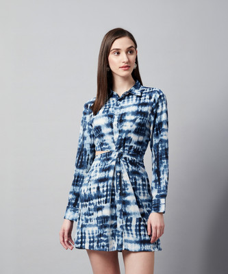 RARE Women A-line Multicolor Above Knee/Mid Thigh Length Dress