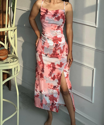 TANDUL Women Bodycon Multicolor Maxi/Full Length Dress
