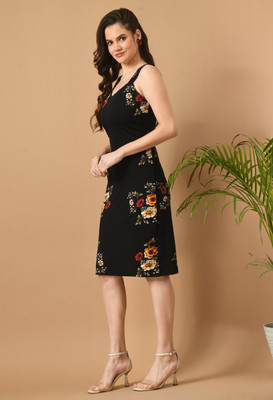 Lyublyu Women Bodycon Multicolor Knee Length Dress