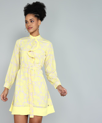 Allen Solly Women Shirt Multicolor Above Knee/Mid Thigh Length Dress