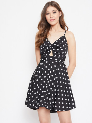 Bowden & Cahill Women Fit and Flare Black Above Knee/Mid Thigh Length Dress