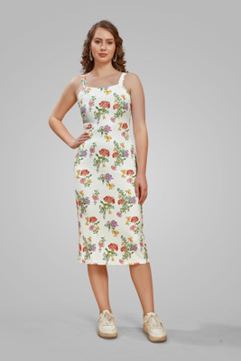 Attire Empire Women Bodycon Multicolor Midi/Calf Length Dress