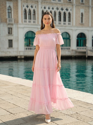 AAYU Women Maxi Pink Full Length Dress