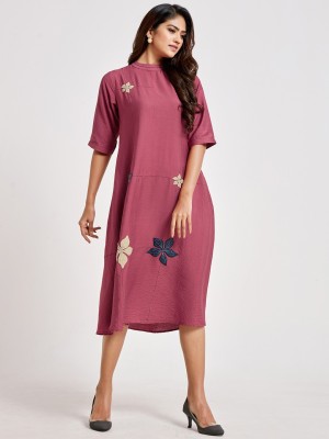 ARHAA Women A-line Purple Dress