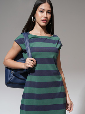 Tokyo Talkies Women T Shirt Green Knee Length Dress