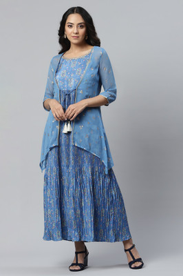 Aurelia Women Gown Blue Maxi/Full Length Dress