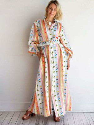 Routes by All About You Women Sheath Multicolor Ankle Length Dress