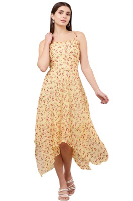 Miranga Women High Low Yellow Dress