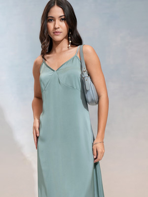 Tokyo Talkies Women Maxi Green Midi/Calf Length Dress