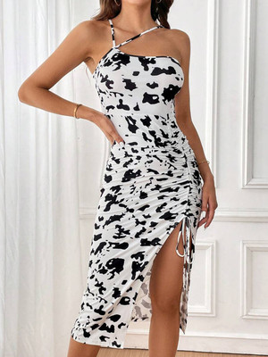 TANDUL Women Bodycon Multicolor Midi/Calf Length Dress