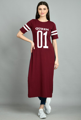 AAYU Women Maxi Maroon Full Length Dress