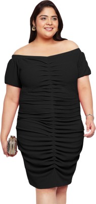 wild U Women Bodycon Black Dress